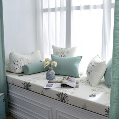 家柏饰(CORATED)高密度海绵飘窗垫窗台垫定做沙发垫北欧阳台垫榻榻米可机卡座 花5号色 3cm飘窗垫