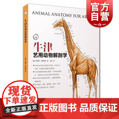 正版 牛津艺用动物解剖学 中英对照版500幅常见动物解剖结构示意图动物骨骼与肌肉运动结构教学工具书籍 上海人民美术
