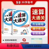 2本[方法教程+满分练习] 小学通用 [正版]2024新 小学速算大通关53 53口算大通关小学一年级二年级三年级六四五