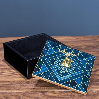 美帮汇欧式陶瓷首饰盒装饰盒摆件美式复古创意家用卧室梳妆台收纳饰品盒