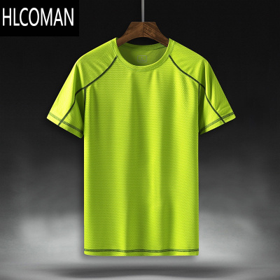 HLCOMAN速干衣男士跑步健身大码快干衣服 夏季短袖圆领户外运动t恤