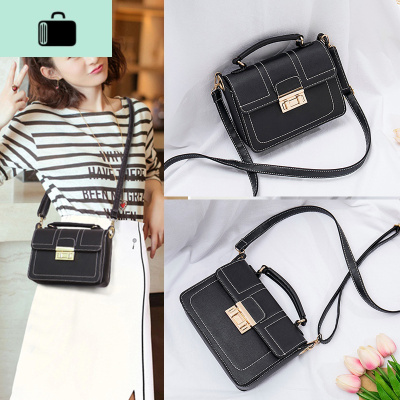 ins网红斜挎小黑包包女士新款2020潮春流行时尚百搭韩版学生单肩NEW LAKE女士单肩包