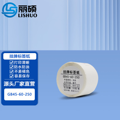 挂牌标签纸GB45-60-250 挂牌标签纸
