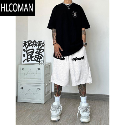 HLCOMAN加大码300斤美式潮牌痞帅运动短裤男女装夏季新款高街五分中裤子