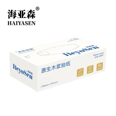 海亚森 M3008 盒装原生木浆抽纸L码2层 200抽/盒(计价单位:盒)白色