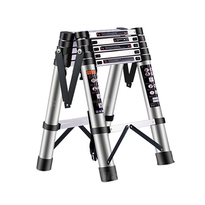 翌嘉 YJ40625064铝合金折叠便携升降梯 2.2+2.2米双面人字梯