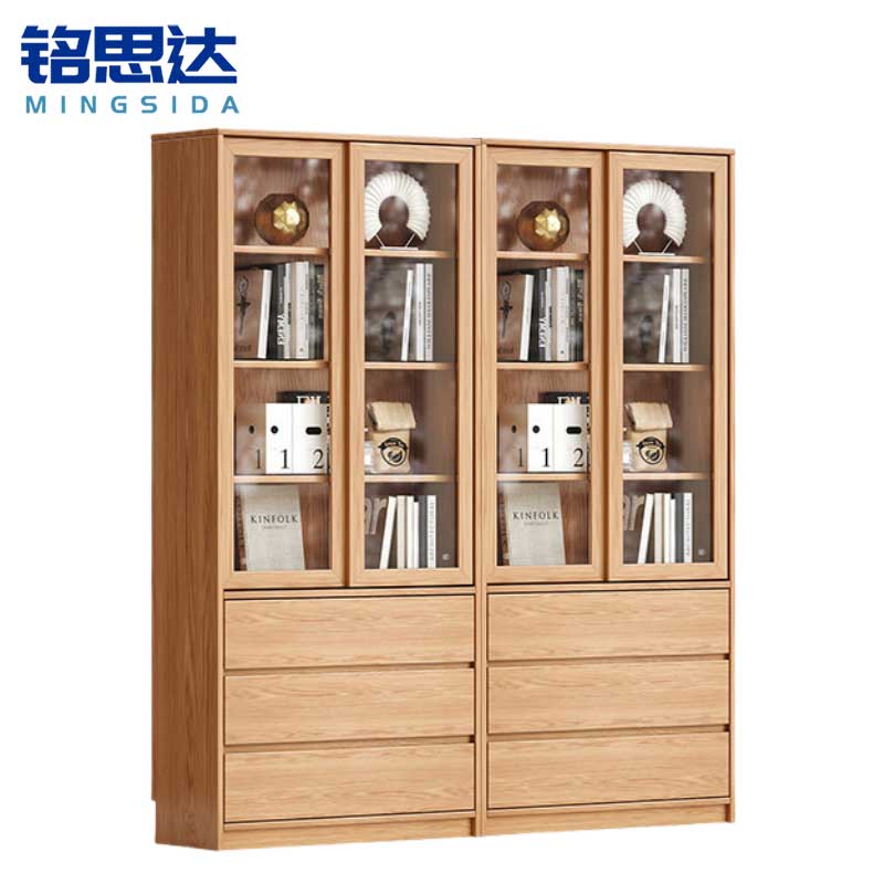 铭思达实木书柜1.8米台