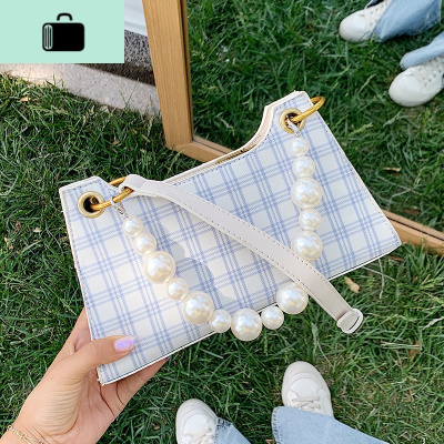 网红小包包女2020流行新款潮韩版时尚百搭珍珠手提休闲单肩腋下包NEW LAKE女士单肩包