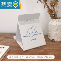 敬平可爱大号化妆镜女台式桌面镜子家用小型便携可折叠学生宿舍梳妆镜 蓝色趴趴狗便携式用镜