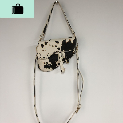 2020春夏新款奶牛纹质感小众单肩斜挎包马鞍包复古腋下包手提包女NEW LAKE 小奶牛图片色女士单肩包