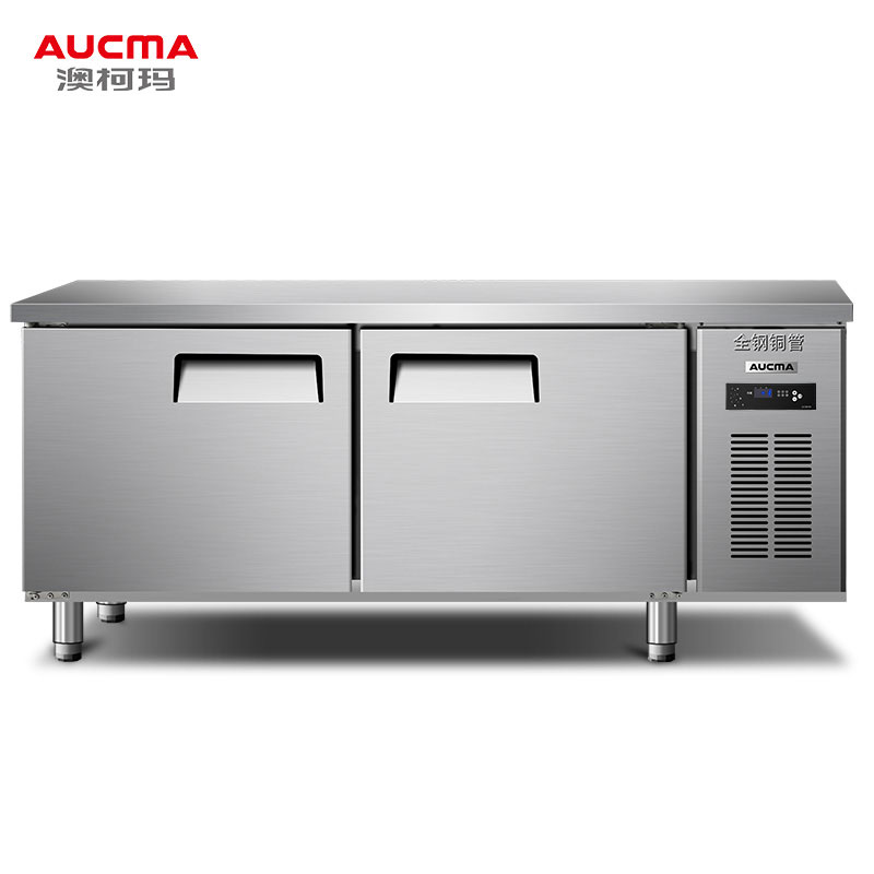 澳柯玛(AUCMA) 展示柜 HCF-18X8G 工程款工作台冷藏冷冻展示柜保鲜平冷厨房不锈钢1.8米长0.8米宽
