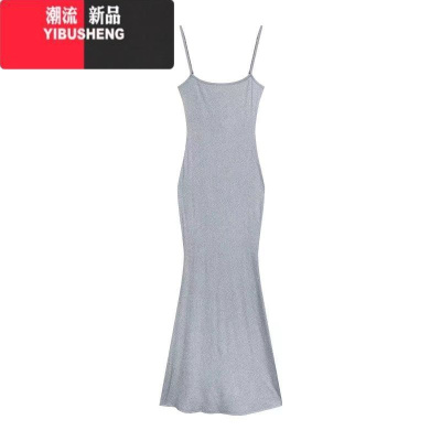 YIBUSHENG风情万种的裙子小妈包臀鱼尾长裙季女装新款纯欲性感吊带连衣裙
