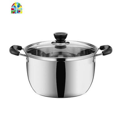 16/18/20/22/24/26特厚汤锅炖汤锅奶锅火锅蒸锅电磁炉煤气炉 FENGHOU 26CM复底加厚款+带格