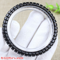 创意黑檀手串药片珠单圈男女情侣手链饰品文玩檀木串佛珠直播货源送女朋友老婆情人节七夕生日礼物