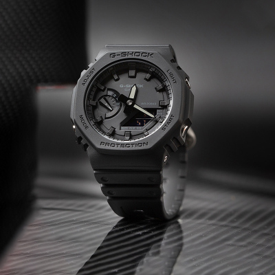 CASIO旗舰店 卡西欧手表男款生日礼物gshock限量八角橡树运动防水学生电子石英表 男非机械日韩表 GA-2100