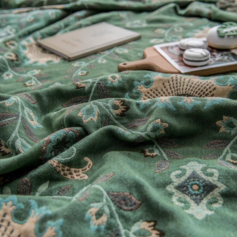 家柏饰(CORATED)5层纱布水洗夏被可机洗空调夏凉被全棉全棉薄款夏季双人单人2三斤