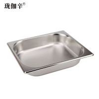 珑伽辛 不锈钢份数盆分餐盒 1/2盆330*265*65mm/个