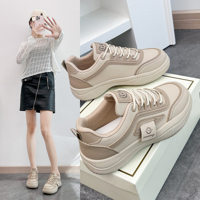 秋季新款韩版ins透气小白鞋低帮休闲板鞋厚底百搭松糕鞋