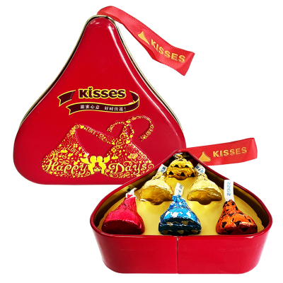 Hershey’s好时牛奶巧克力好时之吻铁盒装6粒水滴礼盒装结婚喜糖