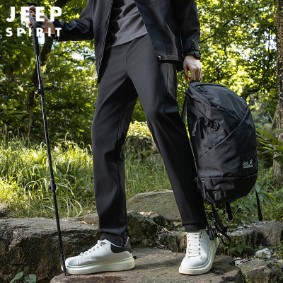 JEEPspirit冲锋裤男秋冬季防水防风秋冬修身软壳旅行登山6299