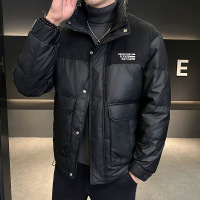 冬季男装立领潮牌羽绒服加厚保暖休闲百搭工装面包服青年外套