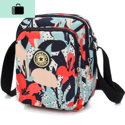 2019夏季新款女士单肩斜挎包日韩花布小包包手机包牛津纺休闲潮包NEW LAKE女士单肩包