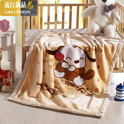 儿童毛毯双层加厚冬季珊瑚绒办公室午睡毯盖腿毯宝宝婴儿小毯子 三维工匠