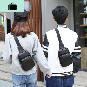 小胸包女皮2020新款潮韩版男女个性迷你背包软皮轻便斜挎胸前包NEW LAKE女斜挎包