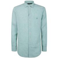 polo ralph lauren长袖衬衫纯亚麻透气舒适休闲男装