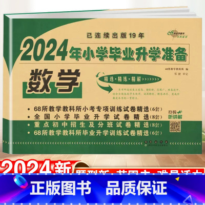 数学 小学六年级 [正版]2024小升初试卷真题卷数学必刷题人教版小学毕业系统总复习资料六年级下册测试卷全套同步练习题名