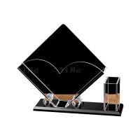 翌嘉YJ4123057 透明亚克力纸巾盒 黑色心型 170*50*165