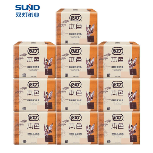 双灯本色压花卫生纸200张(400层)10包草纸平板纸实惠装老式家用纸巾厕纸加厚