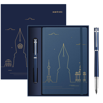 hero英雄钢笔探索者礼盒H605C宝珠笔套装男士女学生练字旋转笔帽商务成人送礼定制logo免费刻字