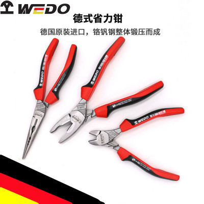 WEDO维度钢制工具 德式省力钢丝钳 老虎钳 克丝钳 斜口钳子剪线钳剥线钳6寸 德式省力尖嘴钳
