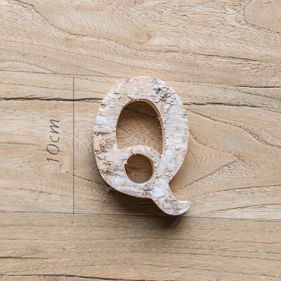 美帮汇原木装饰字母 白桦木树皮摆件墙饰 道具DIY北欧ZAKKA 桦Q