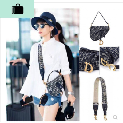 马鞍包女斜挎2020新款复古女包手提单肩刺绣帆布 宽肩带D家字女包NEW LAKE女斜挎包