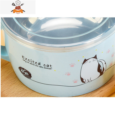 敬平不锈钢家用宝宝儿童小学生带盖碗饭盒喝汤早餐饭碗便当盒餐具餐盒