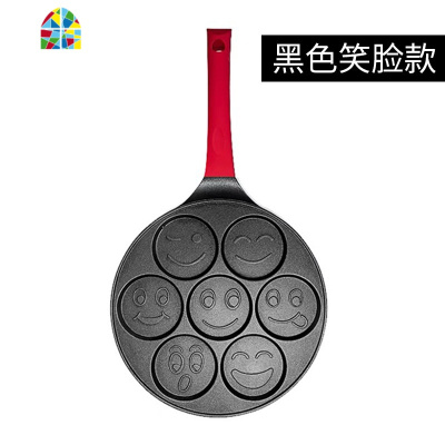 七孔早餐锅华夫饼煎锅多功能宝宝不粘平底锅煎蛋饺模具 FENGHOU 升级款燃气灶电磁炉通用-黑色三合一牛排煎锅