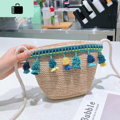 春夏仙女包包2020新款海边度假编包个性流苏水桶包单肩斜挎小包NEW LAKE女士单肩包