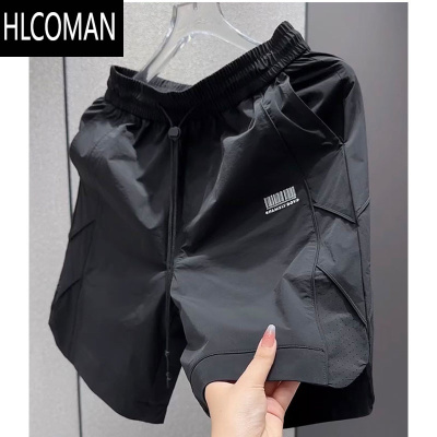 HLCOMAN2024夏季开叉运动短裤男潮牌薄款沙滩五分裤透气时尚感休闲速干裤