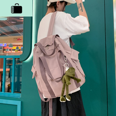 书包女ins韩版高中原宿ulzzang大学生双肩包男百搭大容量工装背包NEW LAKE