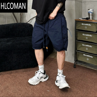 HLCOMAN夏季新款日系户外大口袋休闲工装短裤男潮牌时尚宽松百搭五分裤