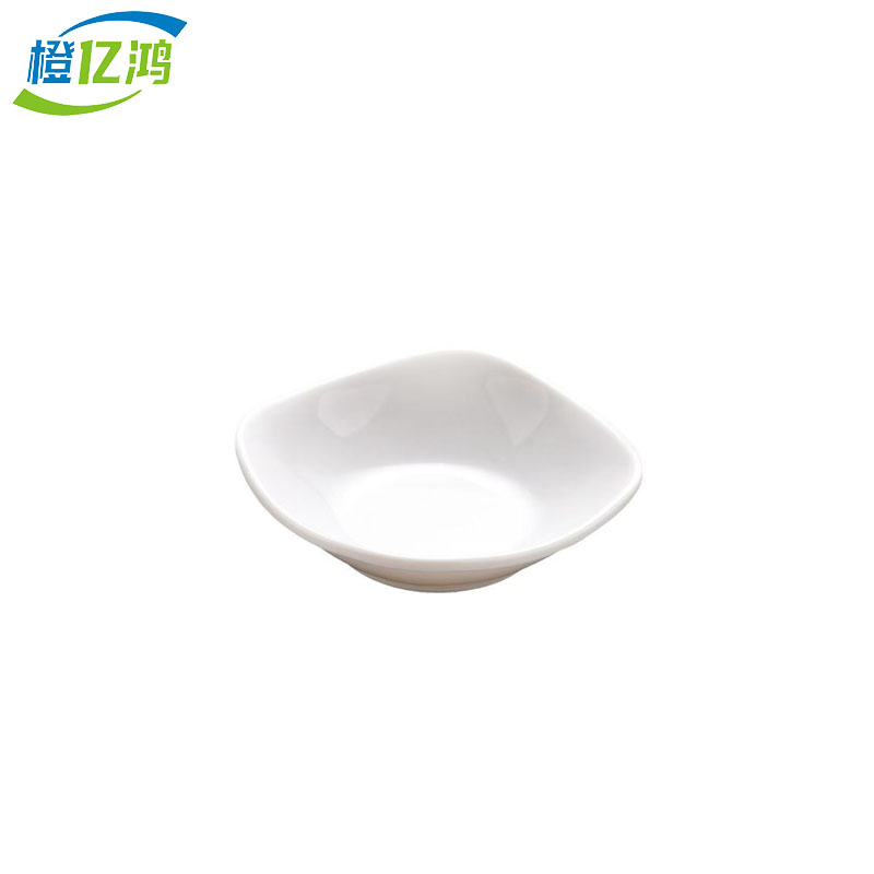 橙亿鸿 密胺四方碟 4英寸直径10.3cm 个