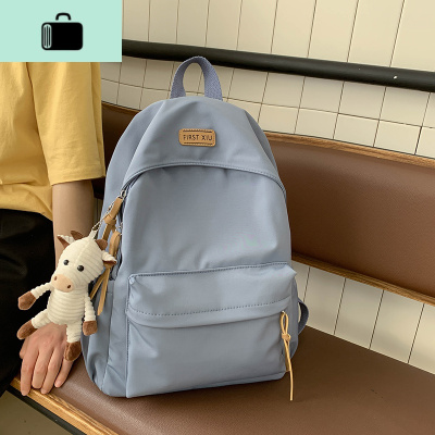 网红双肩包女韩版高中2020新款书包女ins风中学生 初中生背包百搭NEW LAKE