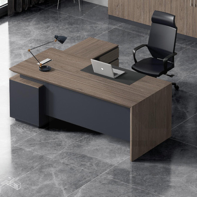 巴洛卡办公桌老板桌经理桌现代班台经理桌板式班台2.2米