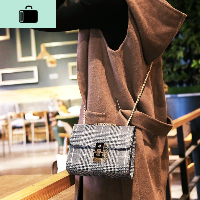 秋冬上新小包包女2020新款潮韩版百搭斜挎包帆布女包迷你链条包NEW LAKE女斜挎包