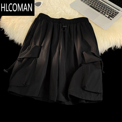 HLCOMAN夏季薄款休闲短裤男高街ins港风多口袋工装裤宽松百搭潮牌五分裤