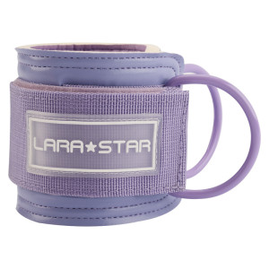 劳拉之星0122龙门架脚踝扣健身绳索后踢绑带练腿练臀部训练辅助环 单只装/PU皮材质