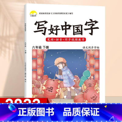 6年级下 同步字帖 [正版]视频教学 2022新版 写好中国字字帖一年级下同步课课练人教版小学生二三年级下册四五六年级上