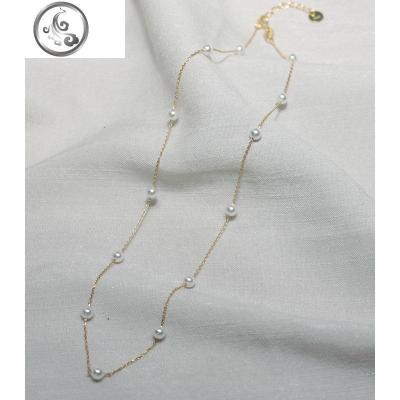 hzyeyuan925纯银满天星小珍珠锁骨链项链女气质简约配饰日韩 JiMi